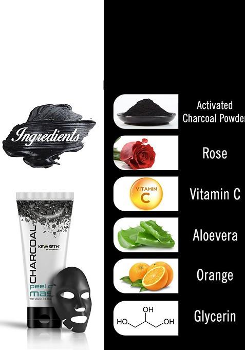 Keya Seth Aromatherapy Set Of 2 Charcoal Peel Off Mask For Blackhead Dead Skin Removal 50 Ml Each