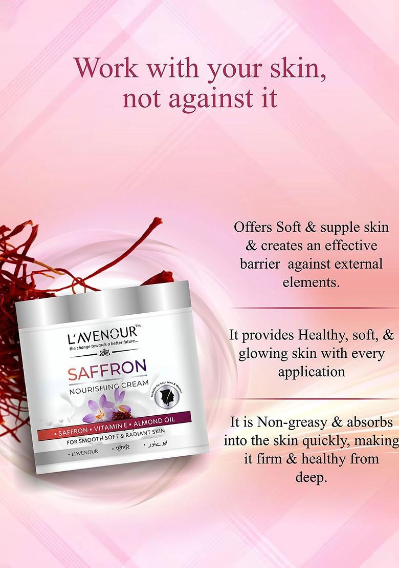 L'Avenour Set Of 2 Saffron Nourishing Cream With Vitamin E For Soft Skin 100 Ml Each
