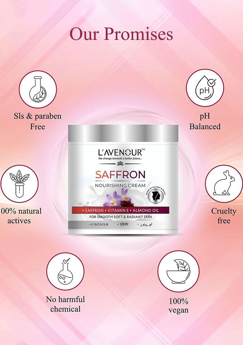 L'Avenour Set Of 2 Saffron Nourishing Cream With Vitamin E For Soft Skin 100 Ml Each