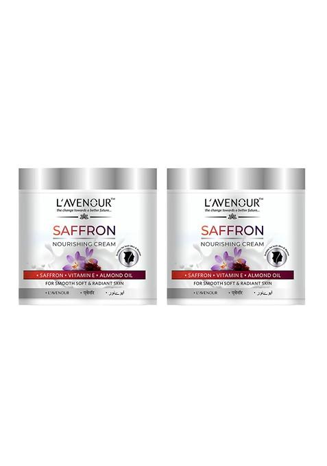 L'Avenour Set Of 2 Saffron Nourishing Cream With Vitamin E For Soft Skin 100 Ml Each