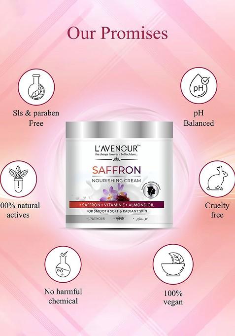 L'Avenour Set Of 2 Saffron Nourishing Cream With Vitamin E For Soft Skin 100 Ml Each