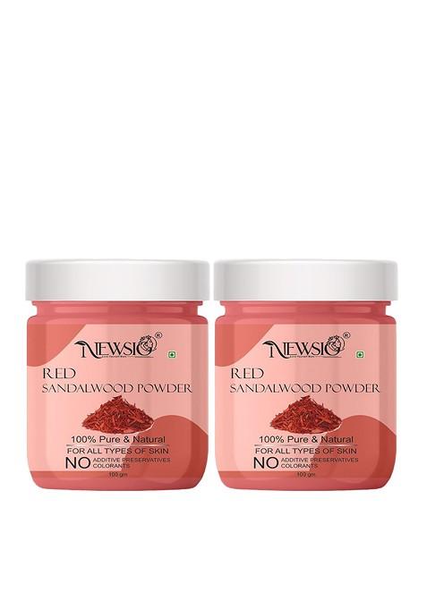 Newsio Set Of 2 100 Pure Natural Red Sandalwood Powder G Each