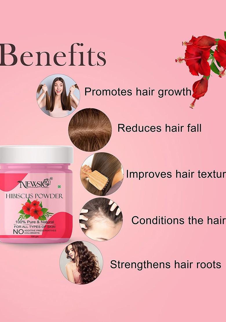 Newsio Set Of 4 Pure Natural Hibiscus Powder For Skin Hair 100G Each
