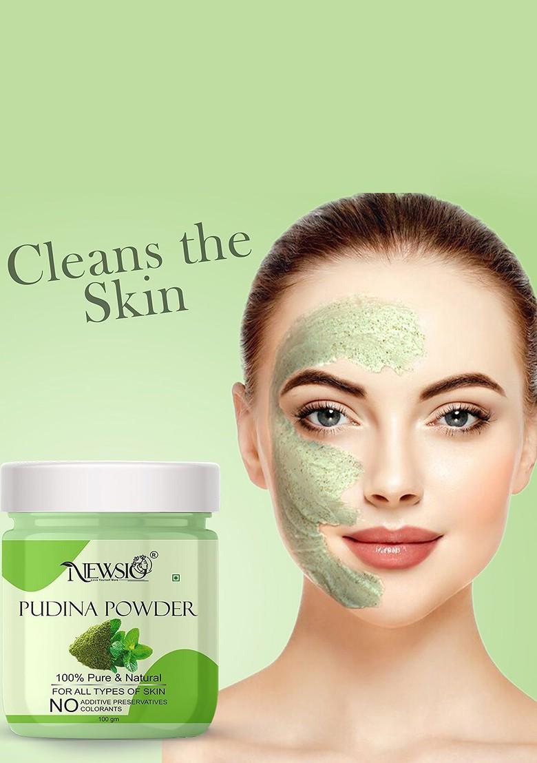 Newsio 100 Pure Natural Pudina Powder For Skin Hair Care G