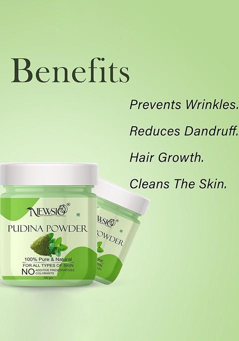 Newsio 100 Pure Natural Pudina Powder For Skin Hair Care G