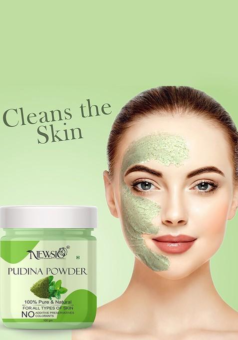 Newsio 100 Pure Natural Pudina Powder For Skin Hair Care G