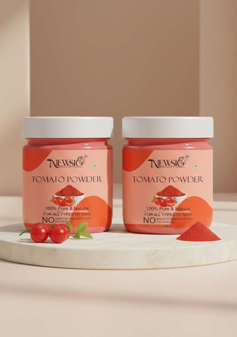 Newsio Set Of 2 Pure Natural Tomato Powder For Skin Hair 100G Each - Indya