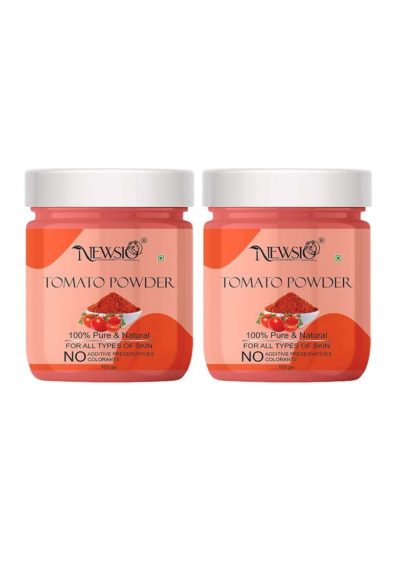 Newsio Set Of 2 Pure Natural Tomato Powder For Skin Hair 100G Each - Indya