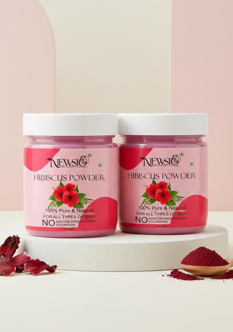Newsio Set Of 2 100 Pure Natural Hibiscus Powder For Skin Hair G Each