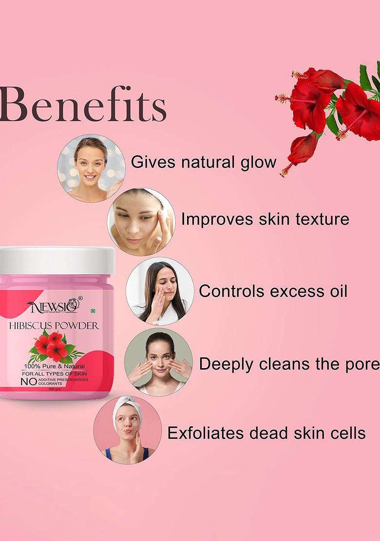 Newsio Set Of 2 100 Pure Natural Hibiscus Powder For Skin Hair G Each