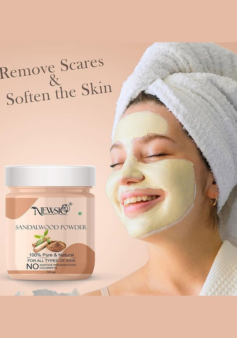 Newsio Set Of 3 100 Pure Natural Sandalwood Powder For Face Pack G Each
