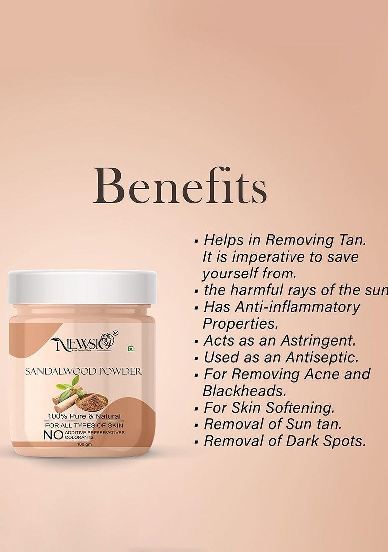 Newsio Set Of 3 100 Pure Natural Sandalwood Powder For Face Pack G Each