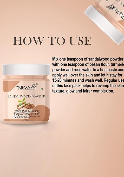Newsio Set Of 3 100 Pure Natural Sandalwood Powder For Face Pack G Each