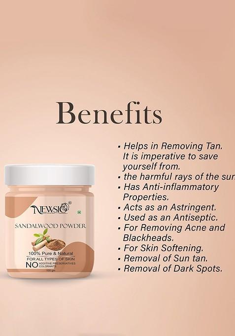 Newsio Set Of 3 100 Pure Natural Sandalwood Powder For Face Pack G Each