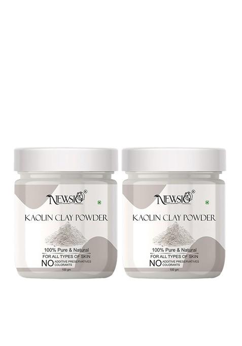 Newsio Set Of 2 Pure Natural Kaolin Clay Powder For Skin 100G Each