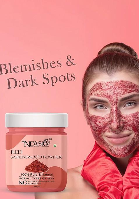 Newsio Set Of 3 100 Pure Natural Red Sandalwood Powder For Glowing Skin G Each