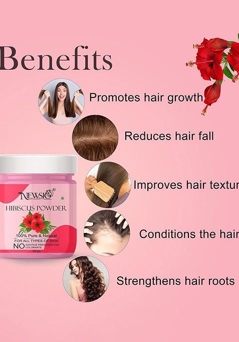 Newsio Set Of 3 Pure Natural Hibiscus Powder For Skin Hair 100G Each