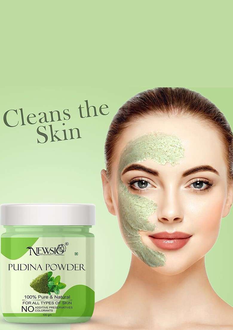 Newsio Set Of 3 100 Pure Natural Pudina Powder For Hair Skin G Each - Indya
