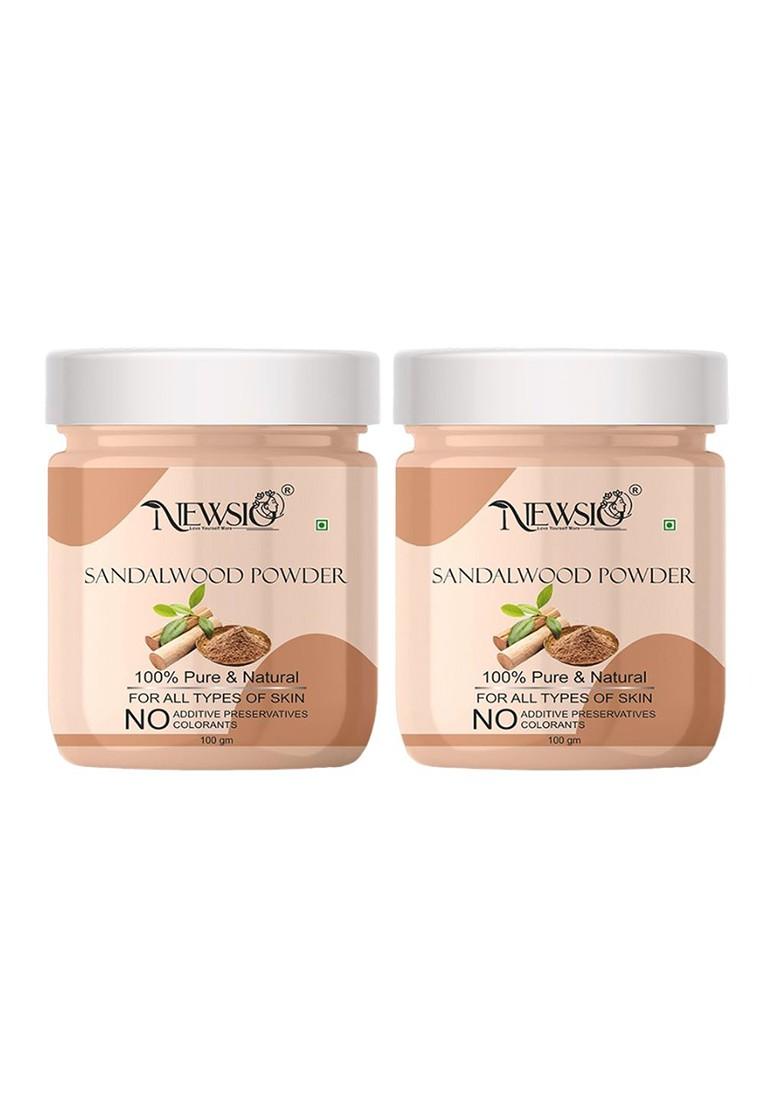 Newsio Set Of 2 Pure Natural Sandalwood Powder For Skin 100G Each
