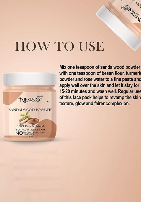 Newsio Set Of 2 Pure Natural Sandalwood Powder For Skin 100G Each