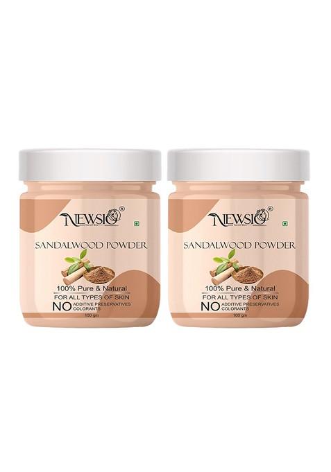 Newsio Set Of 2 Pure Natural Sandalwood Powder For Skin 100G Each