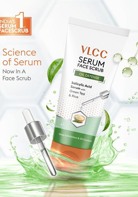 Vlcc Oil Defense Face Scrub With Salicylic Acid Green Tea Rice 150 G