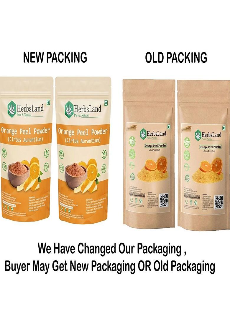 Herbsland Set Of 2 Orange Peel Powder Face Pack For Skin Brightening 100 G Each