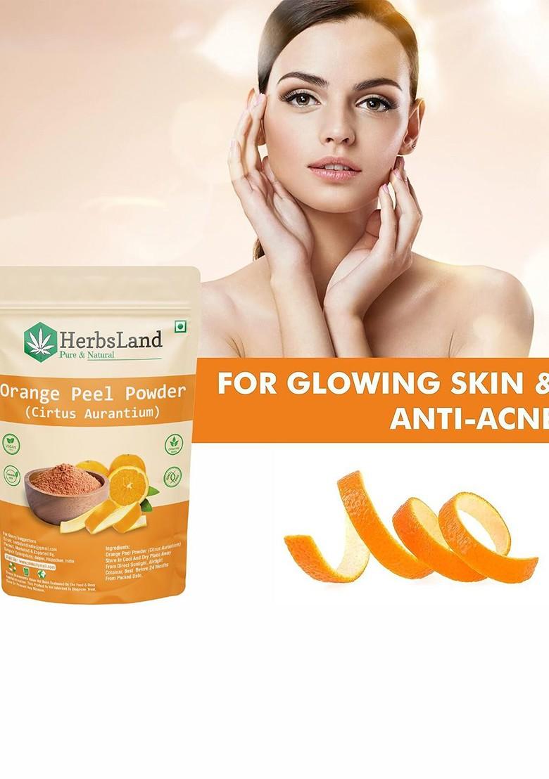 Herbsland Set Of 2 Orange Peel Powder Face Pack For Skin Brightening 100 G Each