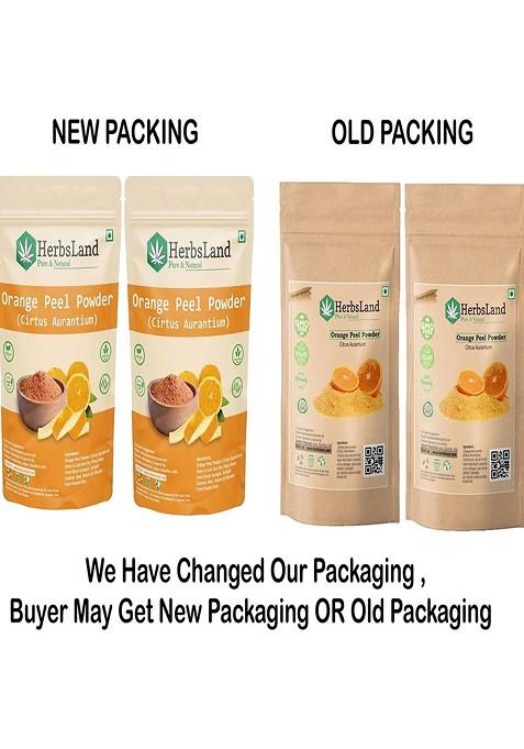 Herbsland Set Of 2 Orange Peel Powder Face Pack For Skin Brightening 100 G Each