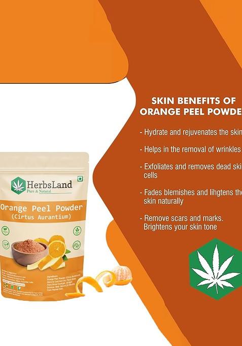 Herbsland Set Of 2 Orange Peel Powder Face Pack For Skin Brightening 100 G Each