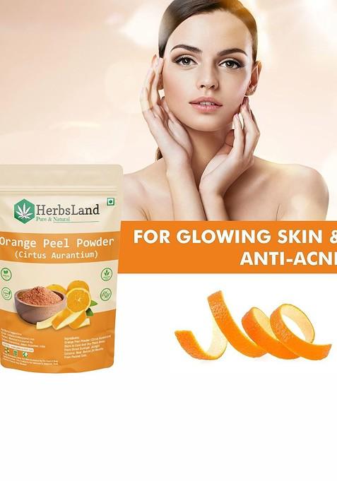 Herbsland Set Of 2 Orange Peel Powder Face Pack For Skin Brightening 100 G Each