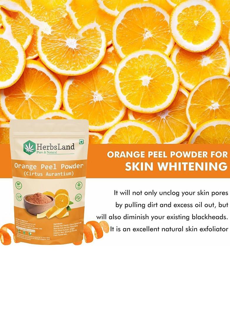 Herbsland Set Of 4 Orange Peel Powder Face Pack For Skin Brightening 100 G Each