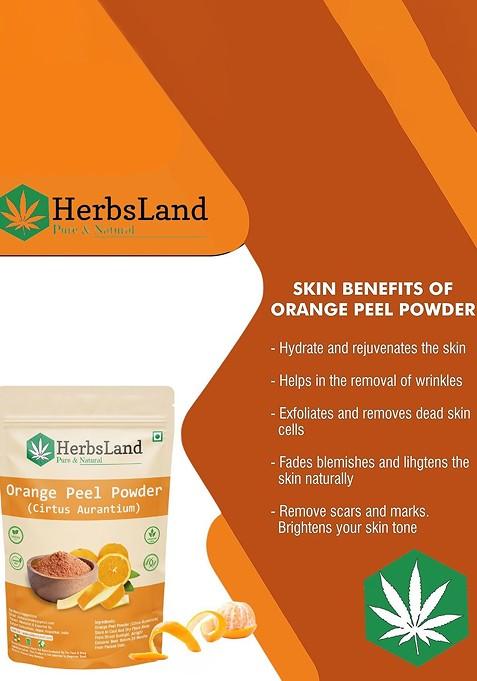 Herbsland Set Of 4 Orange Peel Powder Face Pack For Skin Brightening 100 G Each