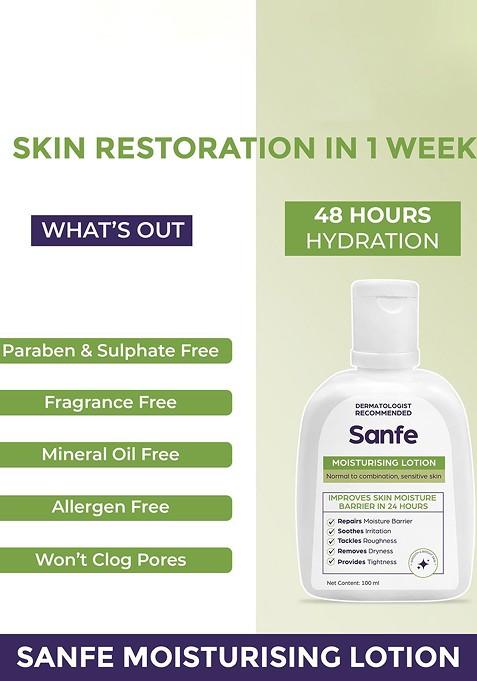 Sanfe Moisturising Lotion For Sensitive Combination Skin 100 Ml