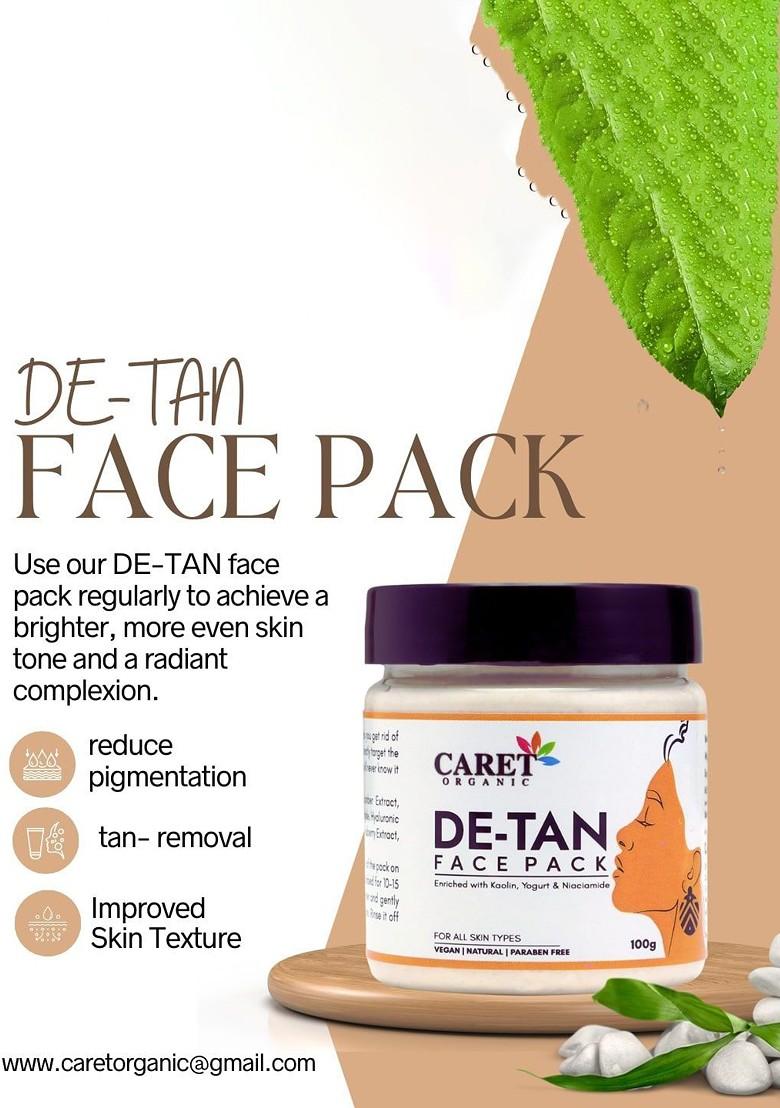 Caret Organic Reduce Tanning De Tan Face Pack 100 G