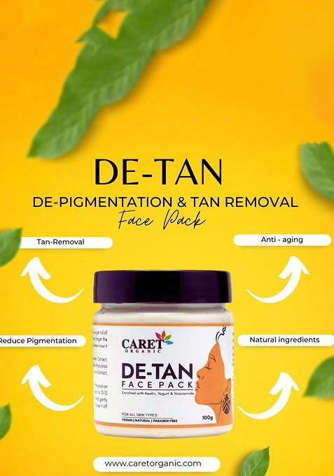 Caret Organic Reduce Tanning De Tan Face Pack 100 G