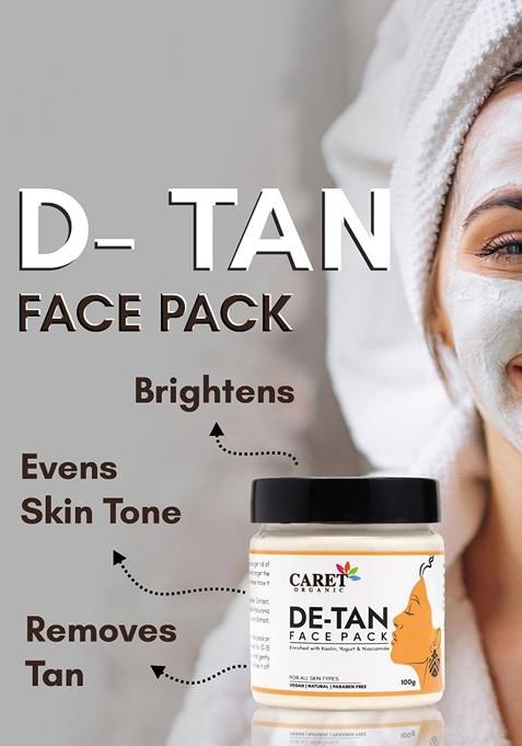 Caret Organic Reduce Tanning De Tan Face Pack 100 G