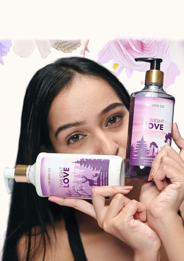 The Love Co Set Of 2 Night Kiss Bath And Body Gift Wash Lotion 250Ml Each - Indya