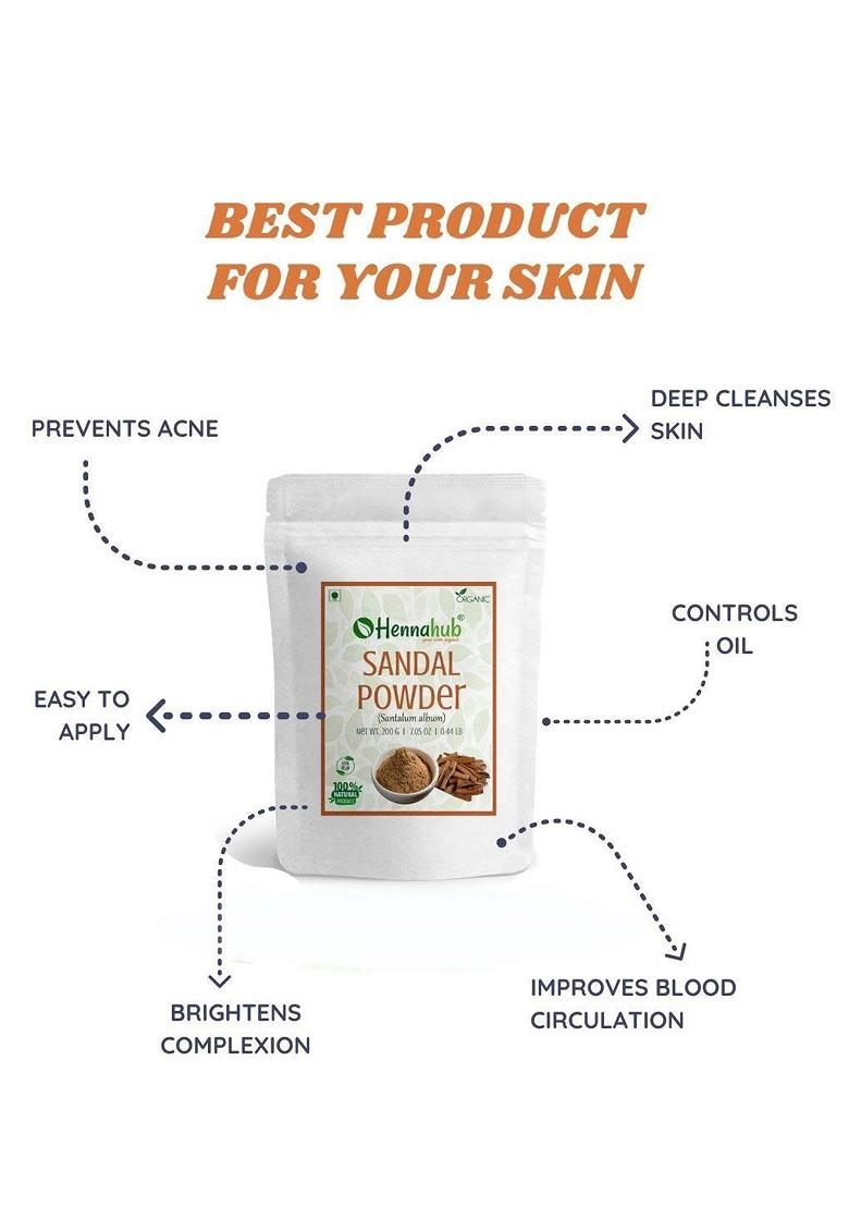 Hennahub Sandalwood Powder For Natural Skin Soother Radiance Booster 200G