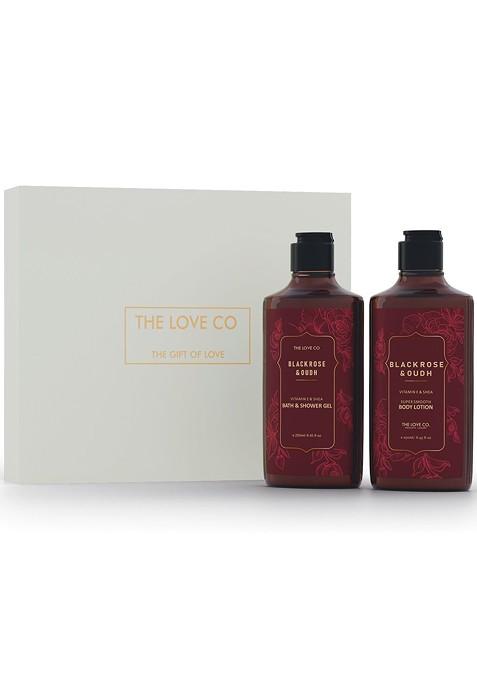 The Love Co Set Of 2 Black Rose Oud Bath Body Gift 250Ml Each