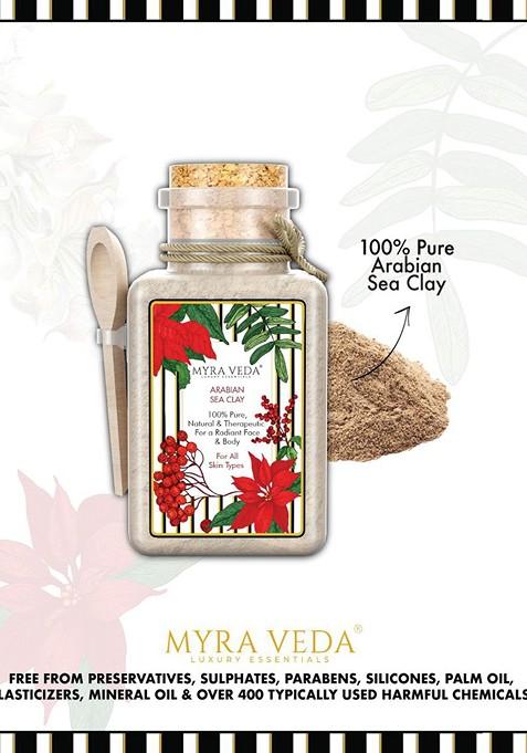 Myra Veda Pure Natural Arabian Sea Clay Face Mask 100 G