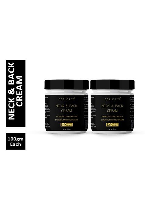 Desi Crew Set Of 2 Neck Back Cream With Vitamin E For Moisturization 100G Each