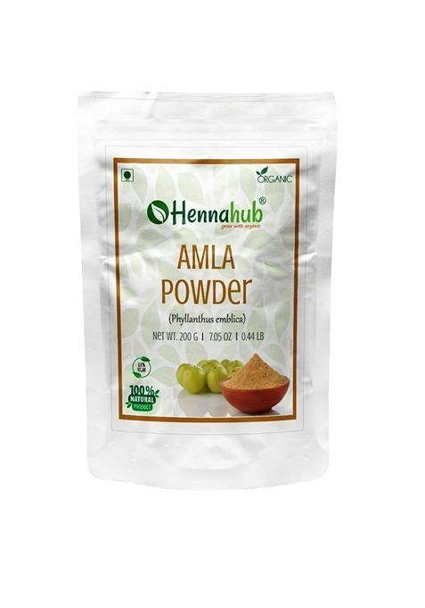 Hennahub Premium Organic Amla Powder For Hair Growth Strength Skin Care 200G