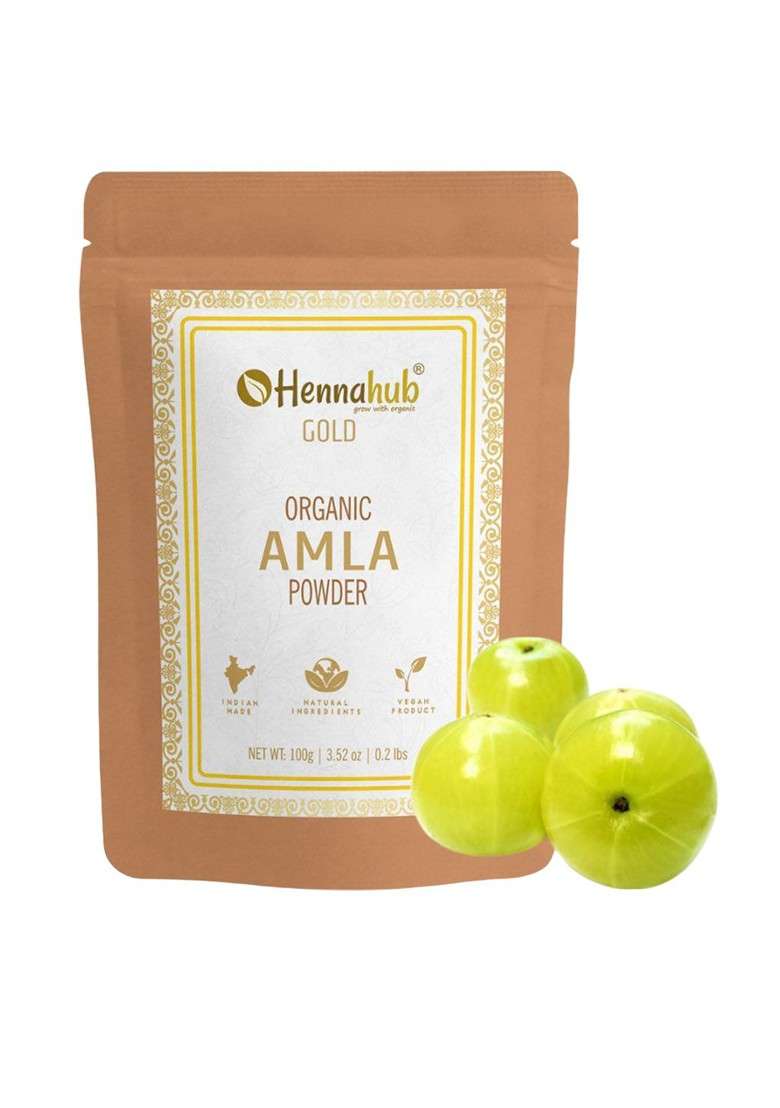 Hennahub Organic Amla Powder For Boosting Hair Growth Skin Radiance 100G - Indya
