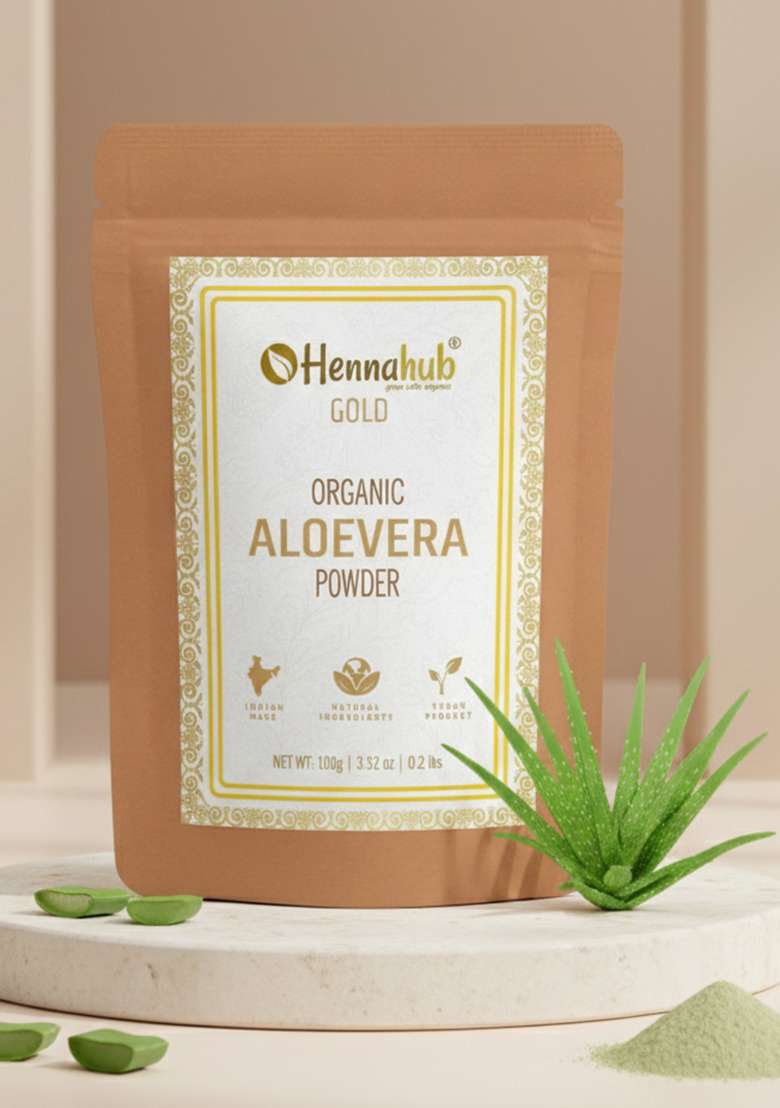 Hennahub Aloe Vera Powder For Hydrating Skin Strengthening Hair 100G - Indya