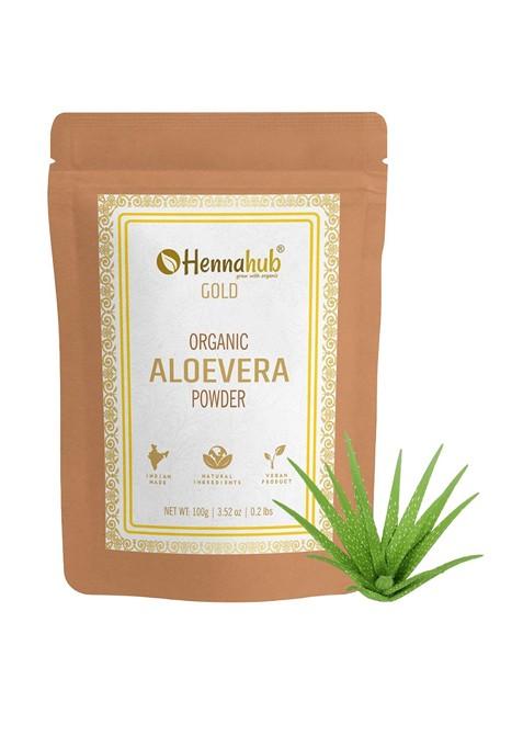 Hennahub Aloe Vera Powder For Hydrating Skin Strengthening Hair 100G