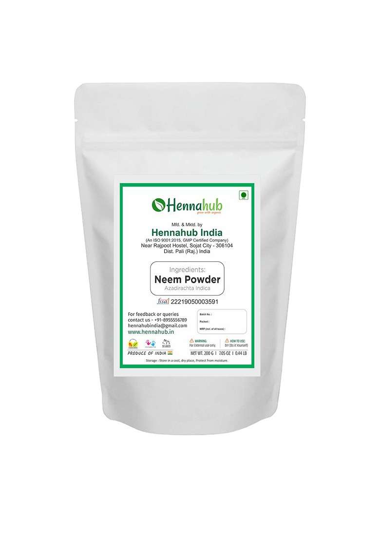 Hennahub Neem Powder For Purifying Skin Promoting Healthy Hair 200G - Indya