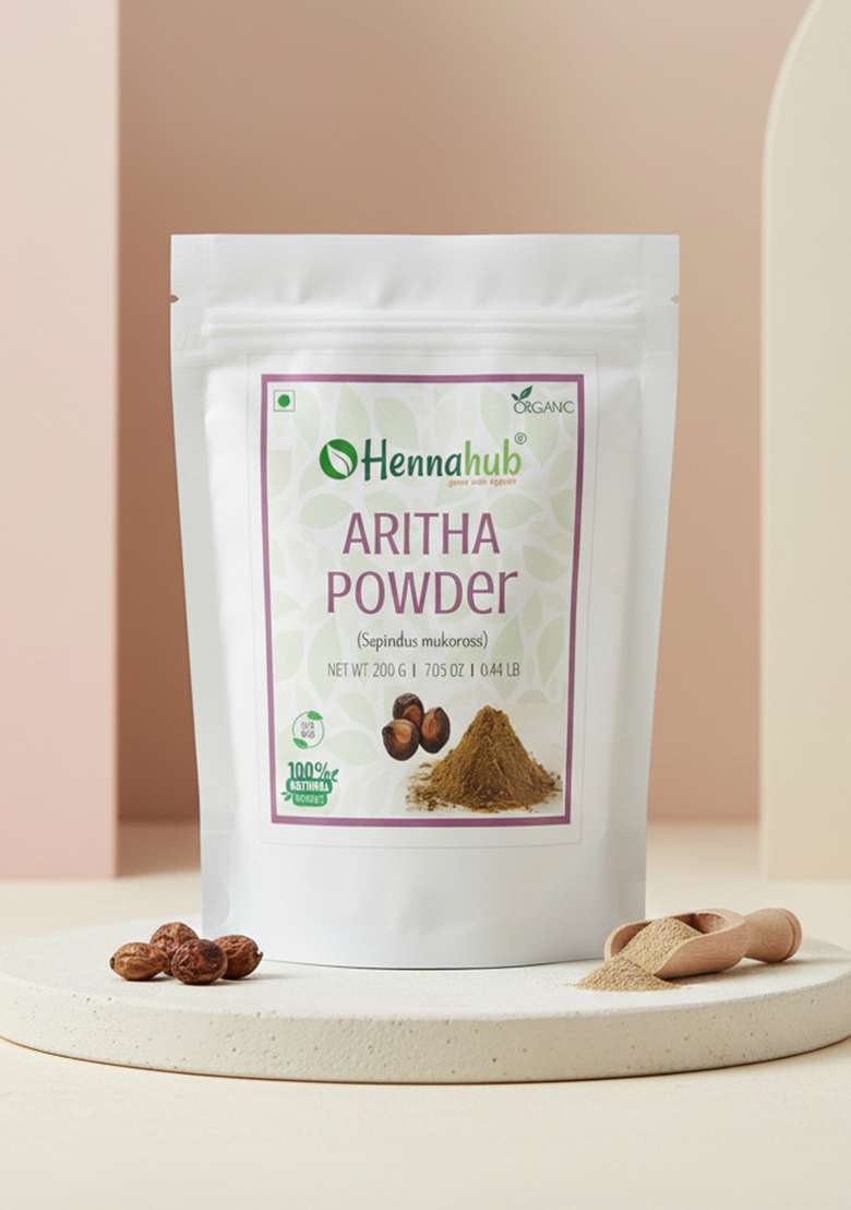 Hennahub Natural Reetha Powder For Gentle Hair Cleansing And Scalp Care 200Gm - Indya
