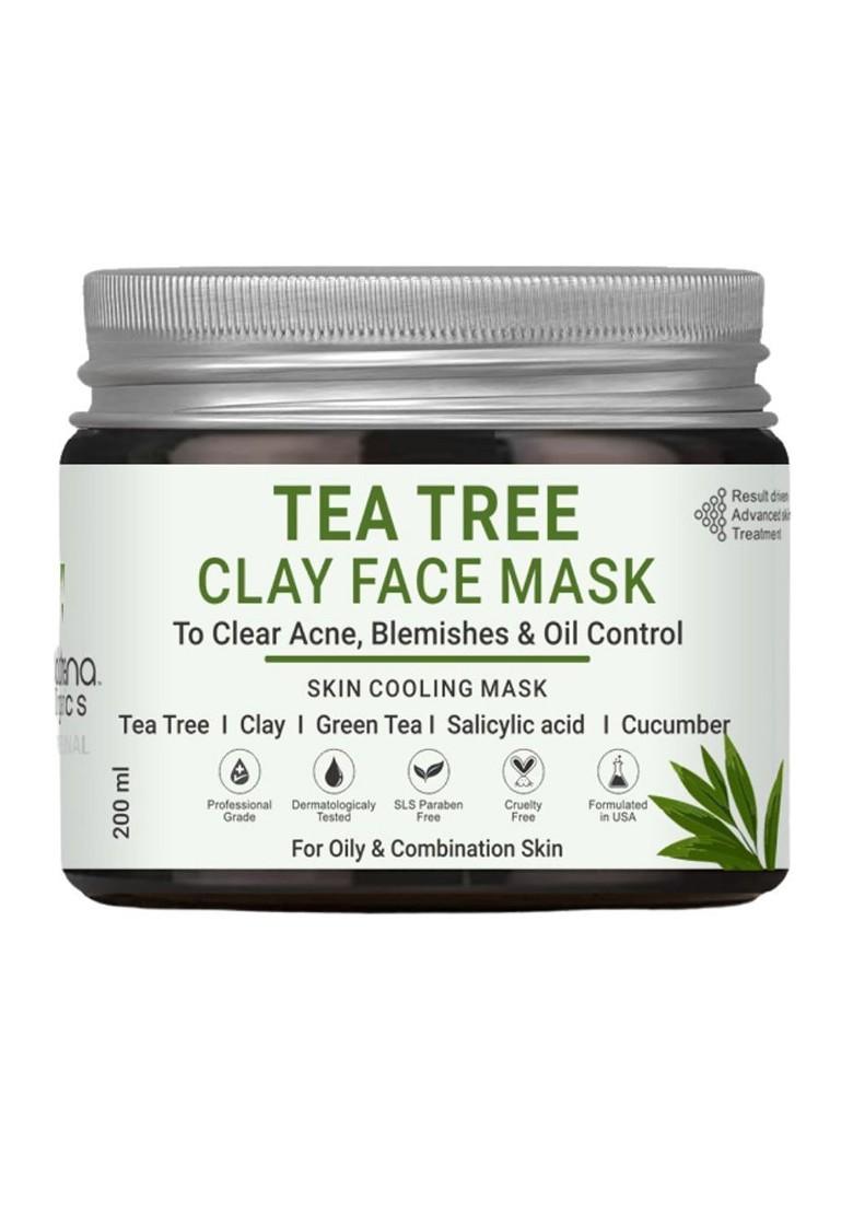 Volamena Tea Tree Clay Face Mask To Clear Acne Blemishes 200Ml