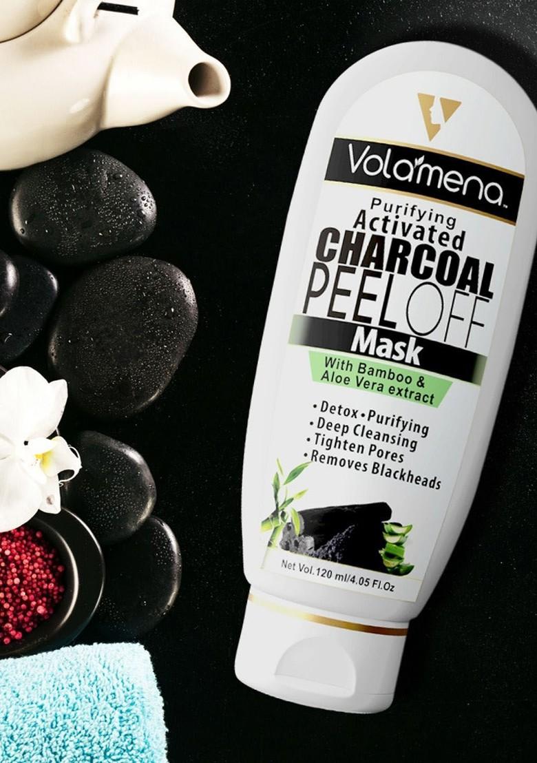 Volamena Purifying Activated Charcoal Peel Off Face Mask For Detoxify Skin 120Ml